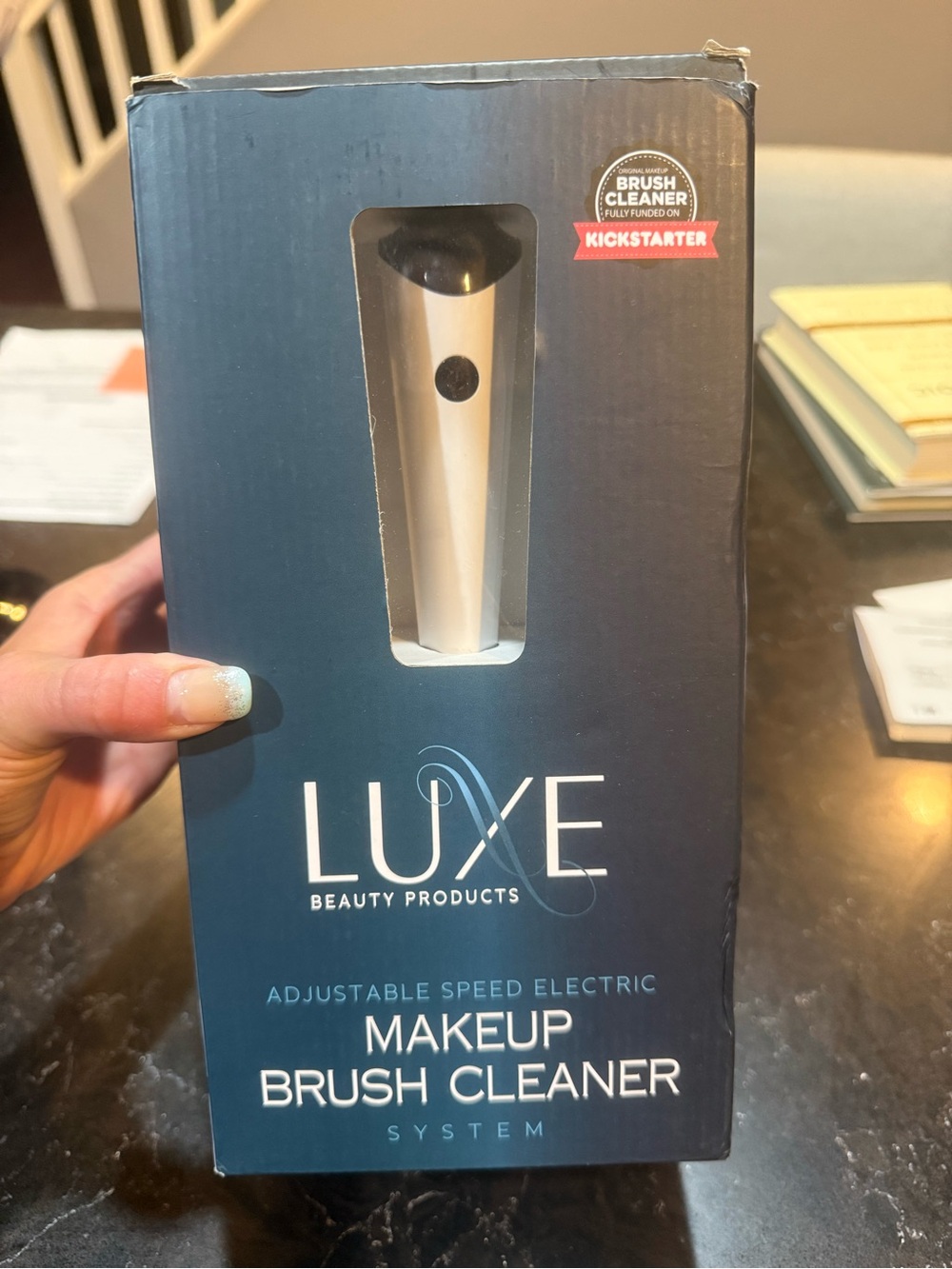 Luxe Makeup Brush Cleaner System - Black & Silver